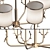 Brass Deer Chandelier 3D model small image 2