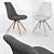 Title: Lars Compact Grey Fabric Dining Chair 3D model small image 2