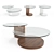 Elegant Set of Angel Cerda Coffee Tables 3D model small image 1