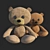 Fancy Soft Teddy Bear Toy 3D model small image 1