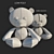 Fancy Soft Teddy Bear Toy 3D model small image 2
