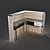 Modern Reception Desk: Sleek and Functional 3D model small image 1