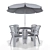 Sorrento Outdoor Dining Set 3D model small image 3