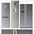  Daewoo Refrigerator Set (3 Models) 3D model small image 1