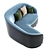 Sleek and Stylish Jacques Curve Sofa 3D model small image 2