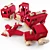 Woolkin Playset: Tractors, Fire Trucks, and Plane 3D model small image 1