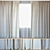 Elegant Curtains with Tulle | ROHI Opera 3D model small image 1