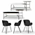 NORM Architects Park Set: Hi/Low Meeting Table & Side Chair 3D model small image 2