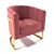 Cozy Burley Armchair - Timeless Comfort 3D model small image 1