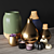 Elegant Teardrop Vase Set 3D model small image 2