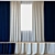 Elegant Curtains with Tulle by ROHI 3D model small image 1