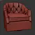 Elegant Cadmus Swivel Armchair 3D model small image 3