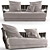Contemporary Twist Sofa by Cantori 3D model small image 1