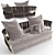 Contemporary Twist Sofa by Cantori 3D model small image 2