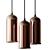 Elegant Copper Pendant Lamp 3D model small image 3