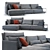 JAB Cube Lounge Sofa v2: Stylish & Comfortable 3D model small image 1