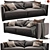 Poliform Bristol 2 Seater: Modern Elegance for Your Space 3D model small image 1