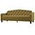 Retro Tufted Sofa Bed 3D model small image 1