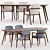 Elegant Zio Dining Set by Moooi 3D model small image 1