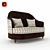 LCI Decora Vanity V019L - Stylish Two-Seater Sofa 3D model small image 1
