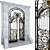 Stylish Iron Entry Gate 3D model small image 1