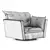 Sorrento by Baxter: Designer Armchair 3D model small image 3