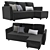 Brissund Convertible Sofa Bed 3D model small image 2