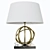Vintage Brass and Granite Table Lamp 3D model small image 2