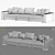 Flexform Armand Sofa: Elegant and Contemporary Design. 3D model small image 3