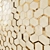 VALLELUNGA NOLITA Mosaic: Platinum & Gold Satin Hexagons 3D model small image 2