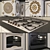 Nicole Kitchen Unit with Delonghi Appliances 3D model small image 2