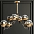 Modern Glass Pendant Chandelier 3D model small image 1