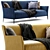 Elegant Poliform Gentleman Sofa 3D model small image 1