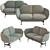 Elegant Two-Seater Sofa: Vico Cassina 3D model small image 1