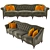 Modern 2-Seater Bykepi Sofa 3D model small image 1