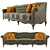 Modern 2-Seater Bykepi Sofa 3D model small image 3