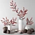 Red Berry Branches in White Vases 3D model small image 1