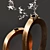 Brass Ring Vases: Elegant Home Decor 3D model small image 2