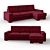 Modern Manchester Corner Sofa 3D model small image 1