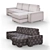 Modern Manchester Corner Sofa 3D model small image 3