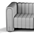 Inglewood Arch Leather Sofa - Timeless Elegance 3D model small image 3