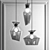 Elegant LED Glass Pendant: Malvasia 3D model small image 2