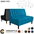 City Sofa: Sleek Design, Multiple Colors 3D model small image 1