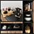 ZARA HOME Kitchen Cupboard with Cookware Set 3D model small image 2