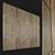 Elegant Wood Panel: Decorative 3D Wall 3D model small image 1