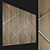 Wooden 3D Wall Panel with Metal Frame 3D model small image 1