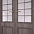 Elegant Walnut Veneer Entrance Door 3D model small image 3