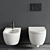 Ceramica Cielo Smile Wall-Hung WC: Stylish and Space-Saving 3D model small image 2