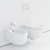 Ceramica Cielo Smile Wall-Hung WC: Stylish and Space-Saving 3D model small image 3