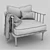 Luxury Linen Kalmar Armchair 3D model small image 3